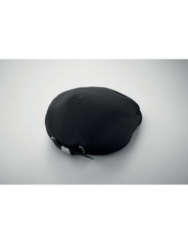 FLAT PEAK Casquette newsboy 235 g/m² Couleurs : noir marquage laser ultra précis