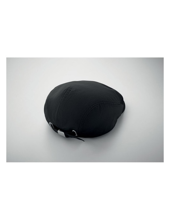 FLAT PEAK Casquette newsboy 235 g/m² Couleurs : noir marquage laser ultra précis