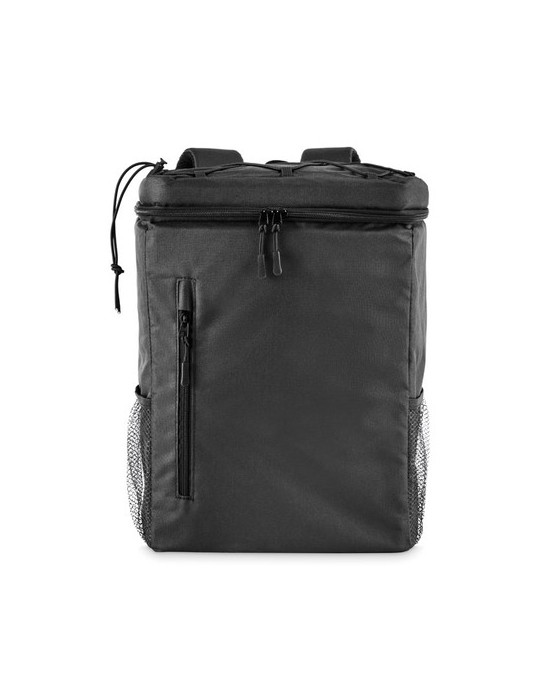 MAFRIO Sac à dos isotherme 600D RPET Couleurs : noir marquage laser ultra précis
