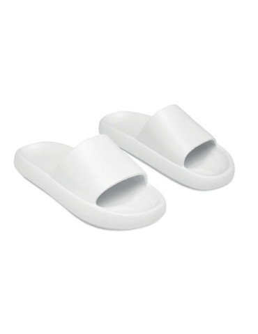 EVASLIDE Claquettes en EVA Taille 40/41 Couleurs : blanc