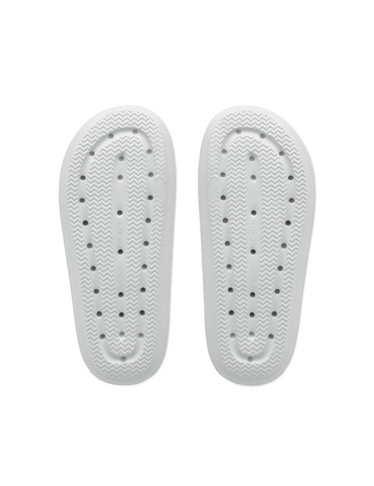 EVASLIDE Claquettes en EVA Taille 40/41 Couleurs : blanc impression haute définition