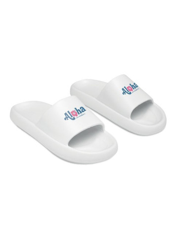 EVASLIDE Claquettes en EVA Taille 40/41 Couleurs : blanc personnalisation rapide en France