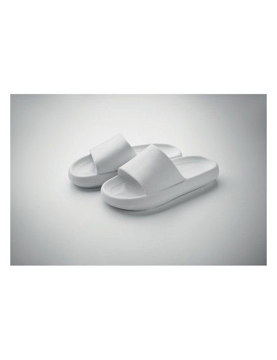 EVASLIDE Claquettes en EVA Taille 40/41 Couleurs : blanc accessoire événementiel unique