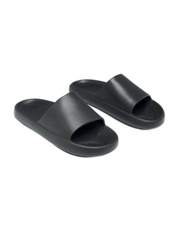 EVASLIDE Claquettes en EVA Taille 40/41 Couleurs : noir personnalisable avec votre logo