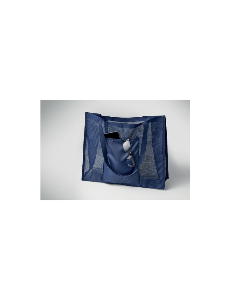 LIMP Sac shopping en maille RPET Couleurs : bleu cadeau collaborateur premium
