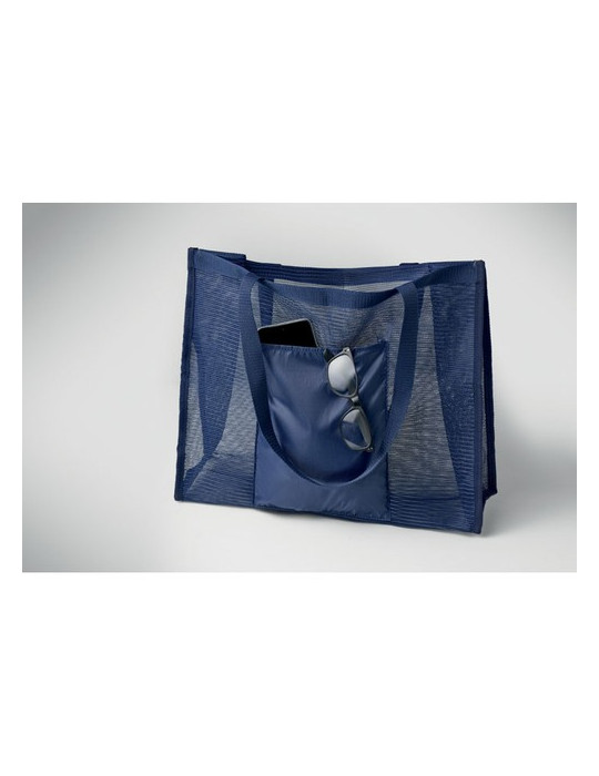 LIMP Sac shopping en maille RPET Couleurs : bleu cadeau collaborateur premium