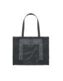 LIMP Sac shopping en maille RPET Couleurs : noir marquage laser ultra précis
