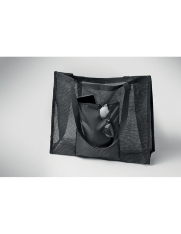 LIMP Sac shopping en maille RPET Couleurs : noir personnalisation rapide en France