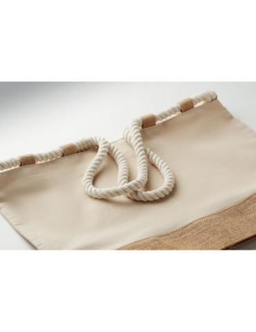 MAKENKE Sac de plage en toile Couleurs : beige cadeau entreprise pas cher