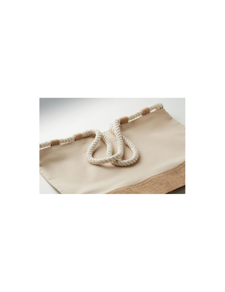 MAKENKE Sac de plage en toile Couleurs : beige cadeau entreprise pas cher