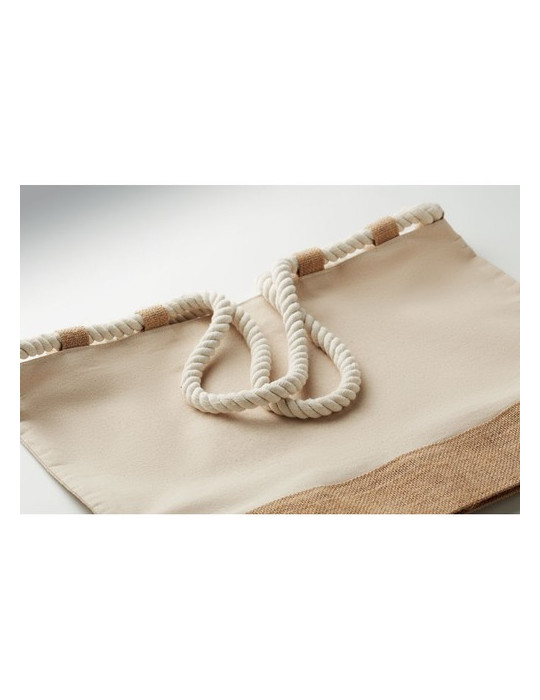 MAKENKE Sac de plage en toile Couleurs : beige cadeau entreprise pas cher