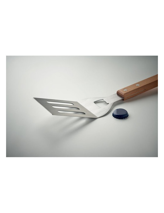 OPENCOOK Spatule pour barbecue en hêtre Couleurs : bois marquage laser ultra précis