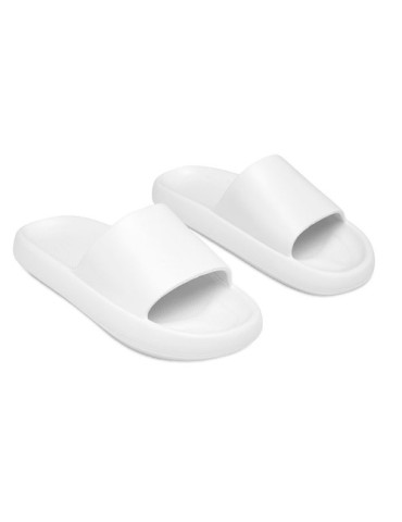 EVASLIDE Claquettes en EVA Taille 44/45 Couleurs : blanc personnalisable avec votre logo