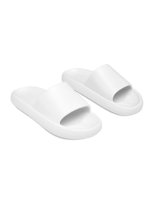 EVASLIDE Claquettes en EVA Taille 44/45 Couleurs : blanc personnalisable avec votre logo