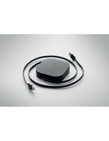 LINEA 100 Câble rétractable de W Couleurs : noir objet promo petit budget