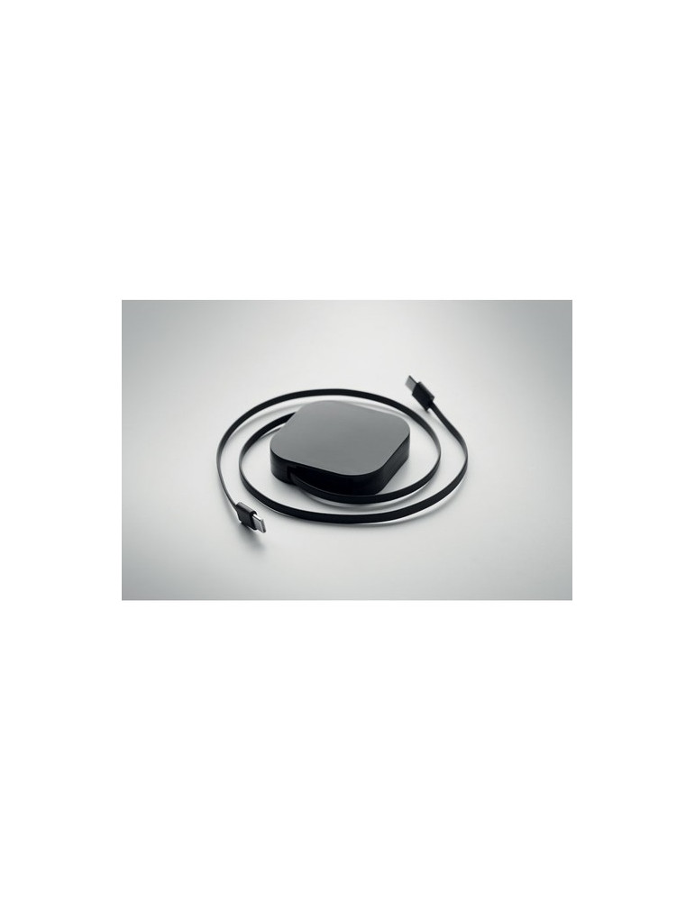 LINEA 100 Câble rétractable de W Couleurs : noir objet promo petit budget