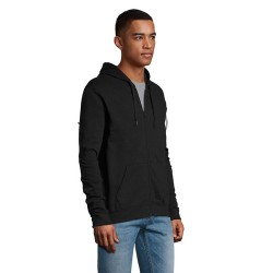 Hoodie Uni Personnalisé 260g - STONE Matières : coton Taille textile : L Couleurs : noir marquage couleur éclatante