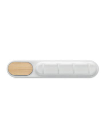 ORDER Séparateur câbles en silicone Couleurs : blanc objet promotionnel éco-responsable