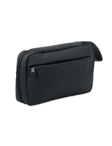 VANIT Trousse de toilette 600D RPET Couleurs : noir
