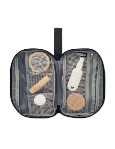VANIT Trousse de toilette 600D RPET Couleurs : noir objet promotionnel éco-responsable