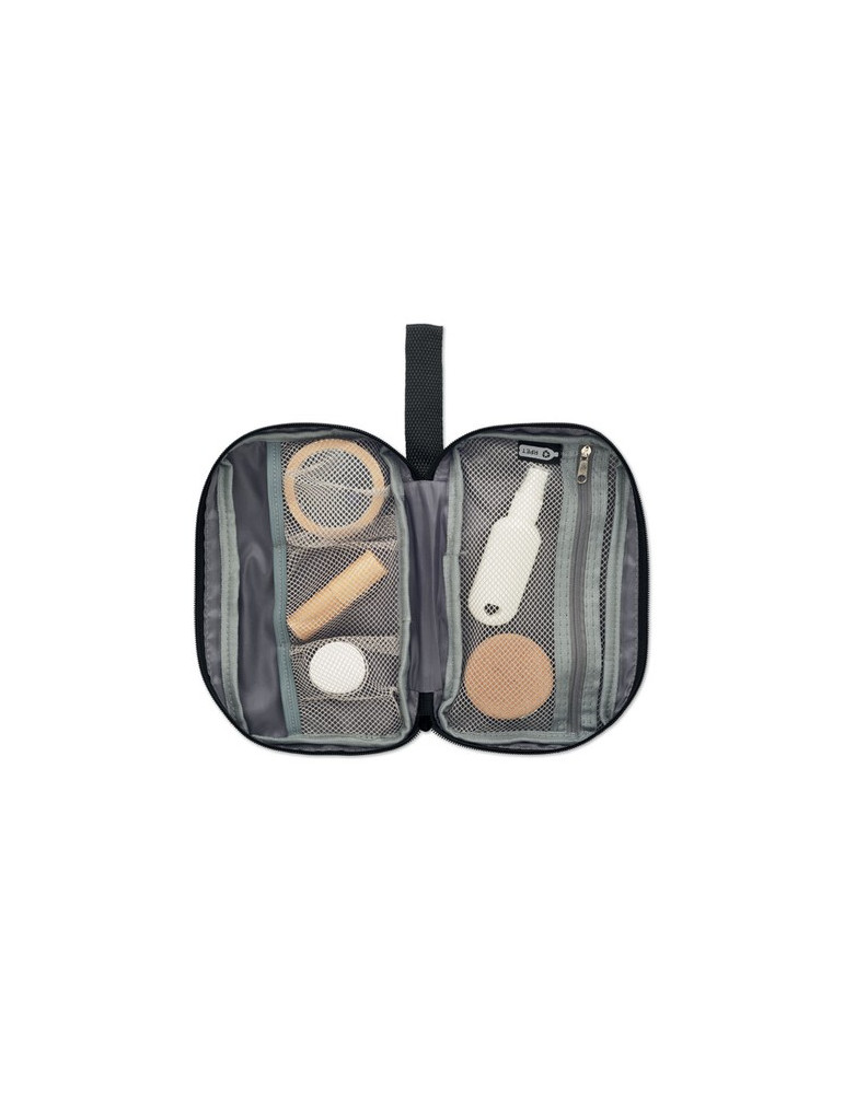 VANIT Trousse de toilette 600D RPET Couleurs : noir objet promotionnel éco-responsable