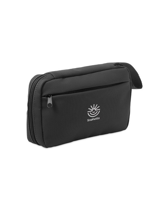 VANIT Trousse de toilette 600D RPET Couleurs : noir cadeau collaborateur premium