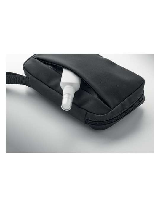 VANIT Trousse de toilette 600D RPET Couleurs : noir accessoire événementiel unique