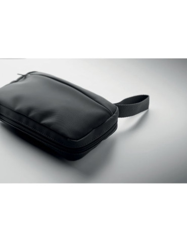 VANIT Trousse de toilette 600D RPET Couleurs : noir cadeau client original