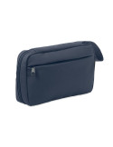 VANIT Trousse de toilette 600D RPET Couleurs : bleu marine personnalisable avec votre logo