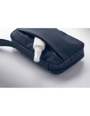 VANIT Trousse de toilette 600D RPET Couleurs : bleu marine personnalisation rapide en France