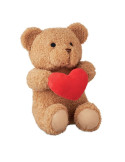 SNUGGLE Grand Ourson avec cœur 23cm Couleurs : rouge personnalisable avec votre logo