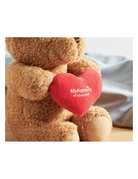 SNUGGLE Grand Ourson avec cœur 23cm Couleurs : rouge cadeau entreprise pas cher