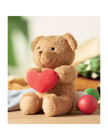 SNUGGLE Grand Ourson avec cœur 23cm Couleurs : rouge goodies publicitaire événementiel
