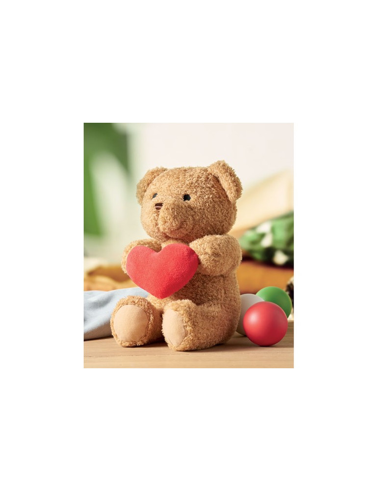 SNUGGLE Grand Ourson avec cœur 23cm Couleurs : rouge goodies publicitaire événementiel