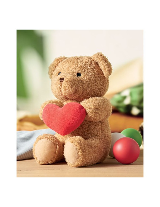 SNUGGLE Grand Ourson avec cœur 23cm Couleurs : rouge goodies publicitaire événementiel