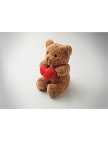 SNUGGLE Grand Ourson avec cœur 23cm Couleurs : rouge impression haute définition