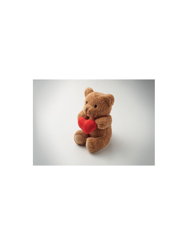 SNUGGLE Grand Ourson avec cœur 23cm Couleurs : rouge impression haute définition