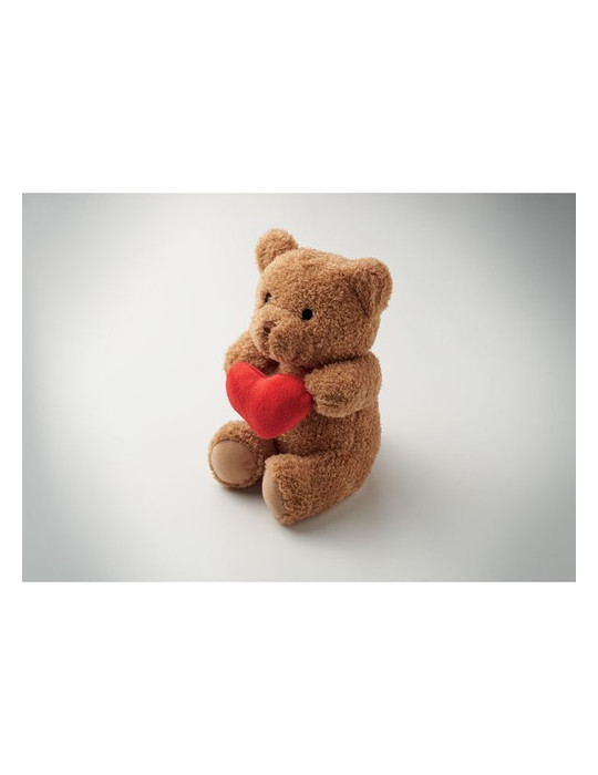 SNUGGLE Grand Ourson avec cœur 23cm Couleurs : rouge impression haute définition