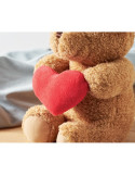 SNUGGLE Grand Ourson avec cœur 23cm Couleurs : rouge marquage laser ultra précis