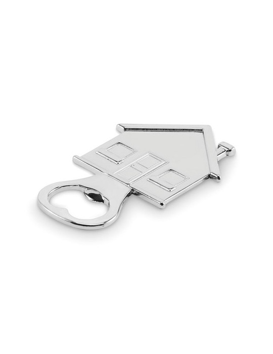 MYHOUSE Décapsuleur en forme de maison Couleurs : argenté mat