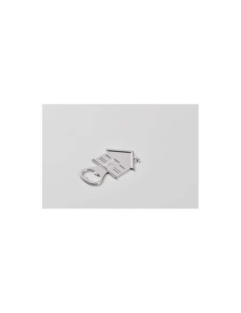 MYHOUSE Décapsuleur en forme de maison Couleurs : argenté mat impression haute définition