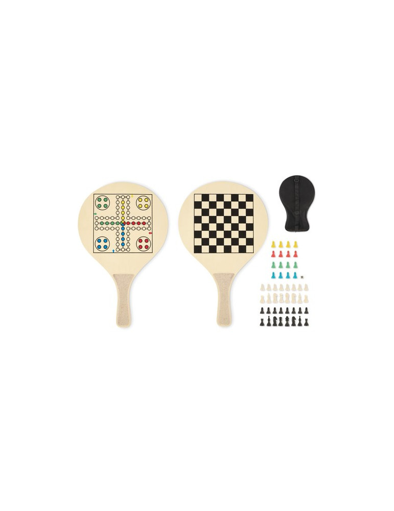 IWON Set de raquettes plage Couleurs : bois