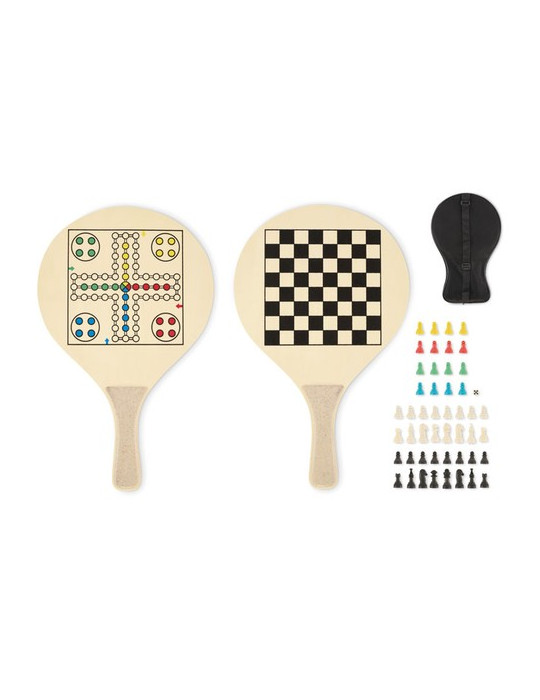 IWON Set de raquettes plage Couleurs : bois