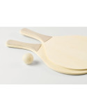IWON Set de raquettes plage Couleurs : bois personnalisable avec votre logo