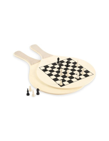 IWON Set de raquettes plage Couleurs : bois impression haute définition