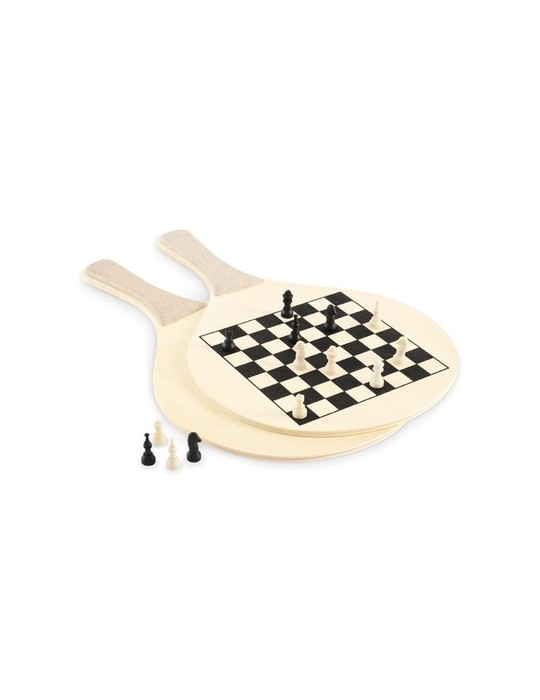 IWON Set de raquettes plage Couleurs : bois impression haute définition