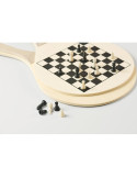 IWON Set de raquettes plage Couleurs : bois marquage laser ultra précis