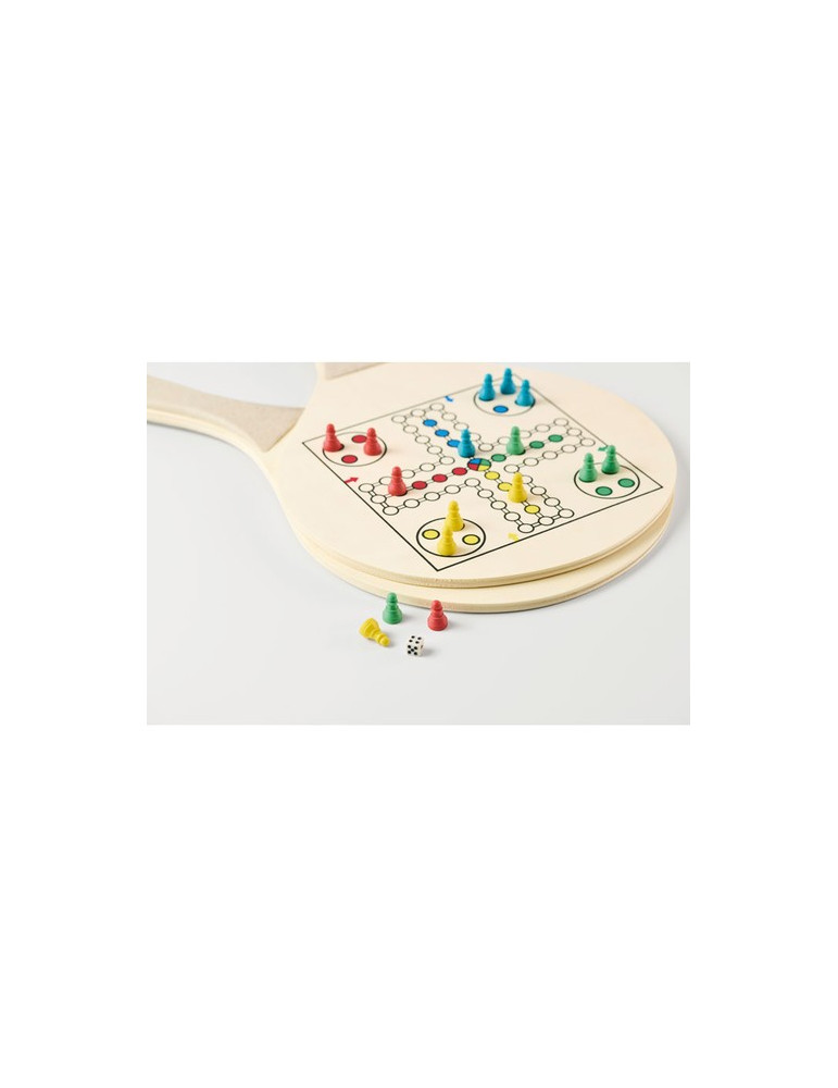 IWON Set de raquettes plage Couleurs : bois accessoire événementiel unique