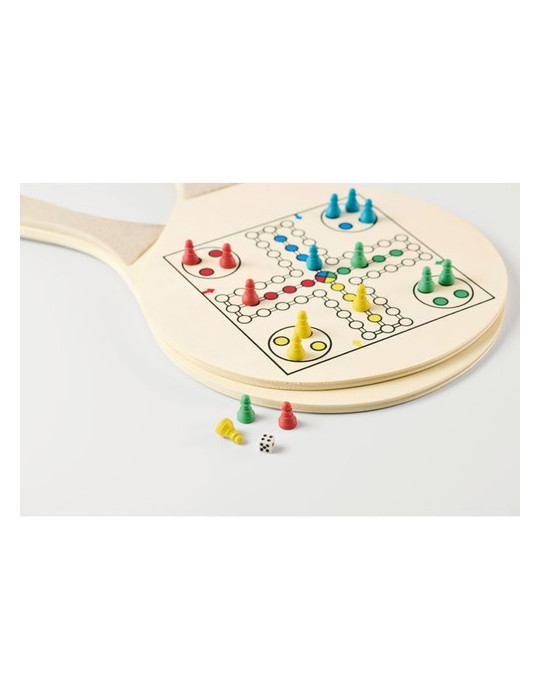 IWON Set de raquettes plage Couleurs : bois accessoire événementiel unique