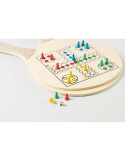 IWON Set de raquettes plage Couleurs : bois accessoire événementiel unique